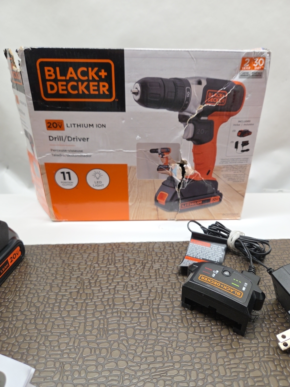 Black & Decker BCD702C1 20V MAX Brushed Lithium-Ion 3/8 in. Cordless Drill Drive